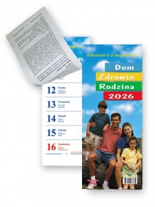 KL 1 Dom - Zdrowie - Rodzina – kalendarz tygodniowy z paskiem magnetycznym
